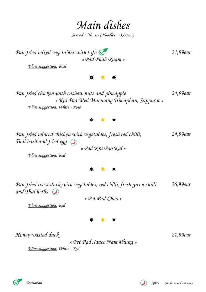 Main dishes